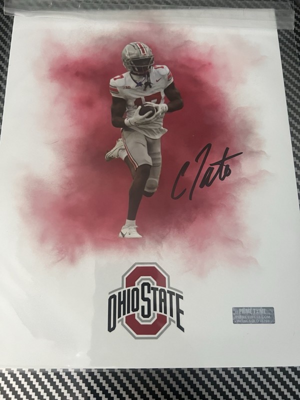 Carnell Tate Autographed Ohio State Custom 8x10 Primetime Coa