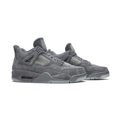 Jordan Air Jordan 4 x KAWS Cool Grey 2017 Suede Men's Basketball Sneakers
