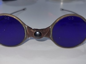 American Optical Melters Goggles NOS 1031E Cobalt Lenses