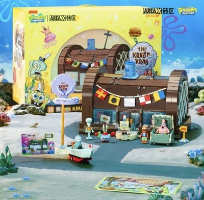 Area-X AB0027 SpongeBob Krosse KrabbeKlemmbaustein-Set - NEU & OVP