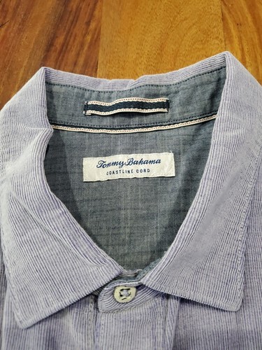 Tommy Bahama 🌴 Coastline Cord Button Up Shirt Men's 2XL Big Micro Fleece... - Picture 3 of 16