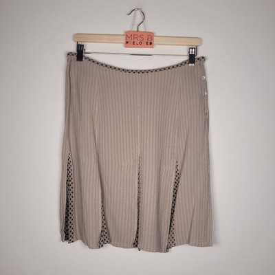 Vintage Ghost Rock 12/14 beige grau fließend Mini Made in England Streifen Punkte
