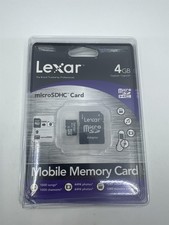 Lexar 4GB Mobile Memory Card Micro SD Adapter New In Packaging SDMI4GB-695