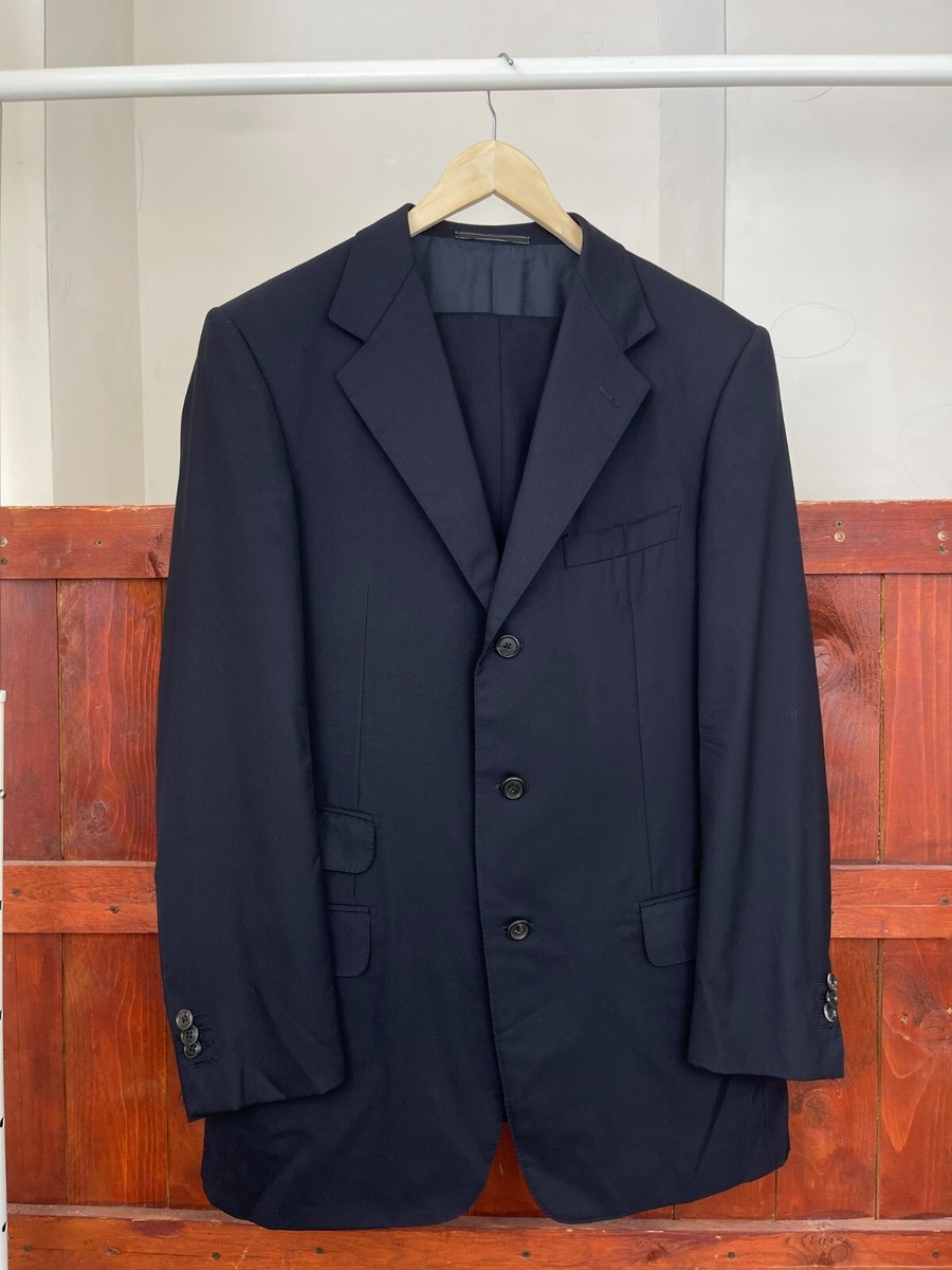 Ermenegildo Zegna Su Misura 15 Milmil 15 Navy Blue Wool Mens Ermenegildo Zegna Su Misura 15 Milmil 15 Navy Blue Wool Mens