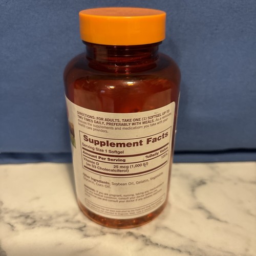 Sundown Vitamin D3 for Immune Support 25 mcg, 400 softgels Exp. 1/2025 - Picture 4 of 4
