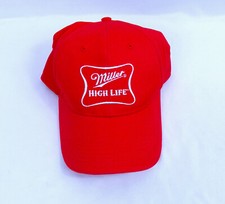 Casquette rouge Miller High Life - sangle réglable - bière brasserie collection