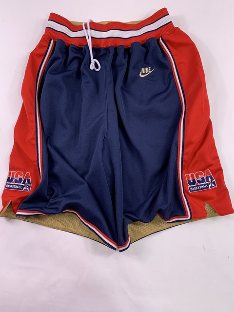 Team USA Basketball Shorts men Large Red White Blue Nike sewn Olympic Dream Team | eBay