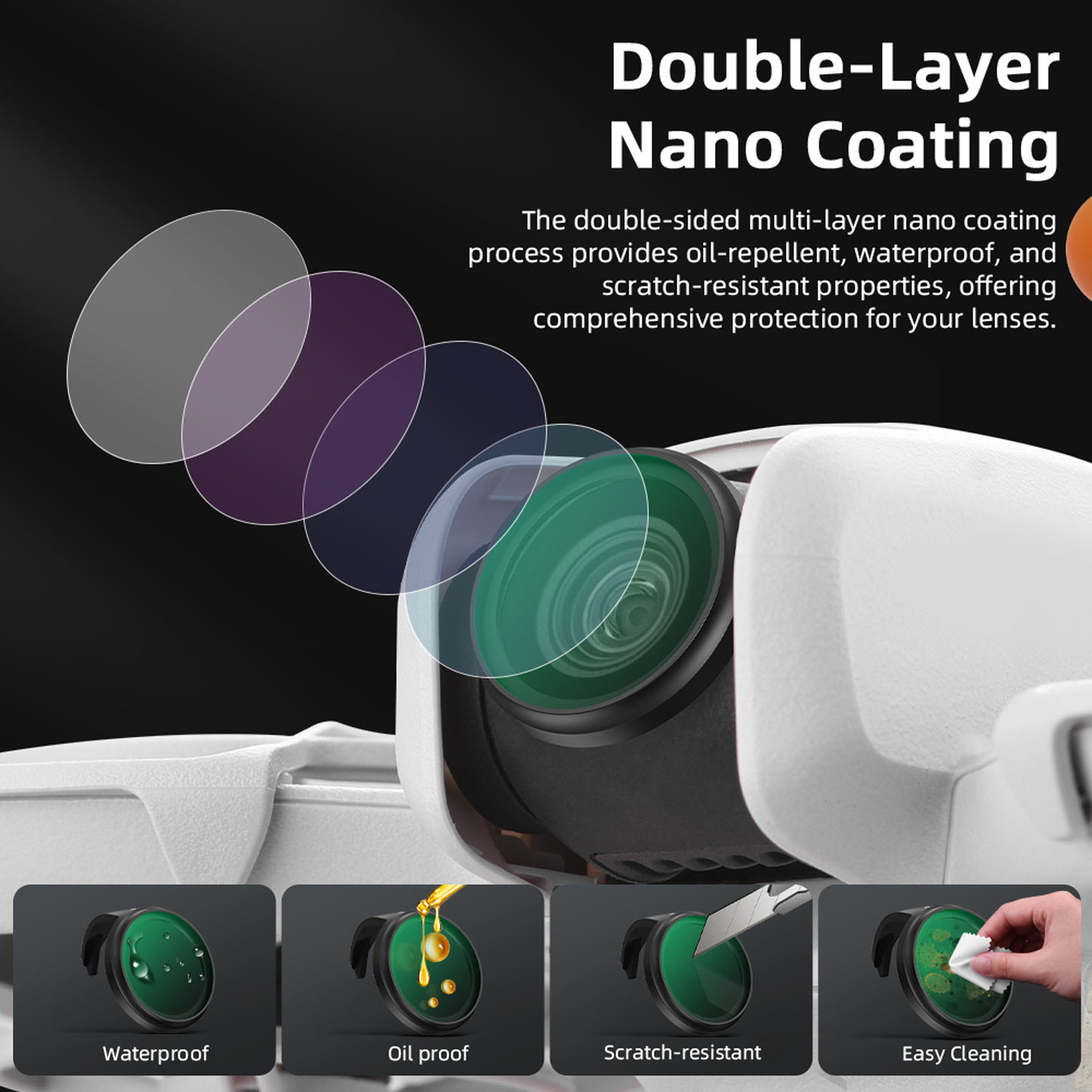 Drone Camera Lens Filter Optical Glass High Resolution Drone Lens UV Filter Kit-image