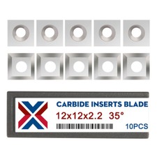 10x Carbide Turning Insert 12mm Square Chisels Tips for Wood Turning Tool 2.2mm