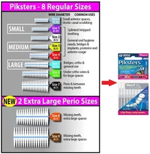 Piksters Interdental Brushes 10pks/7pks - Sizes 00-9. Buy in Bulk and Save