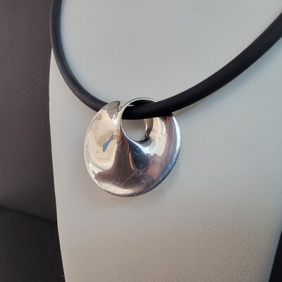   374 Möbius Choker Pendant Georg Jensen Big Mobius Pendant 374 Torun Sterling Silver Choker
