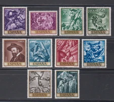 Spain 1966 Nuevo Mint MNH Edifil 1710-1719 Scott 1337-1346 Paintings Sert