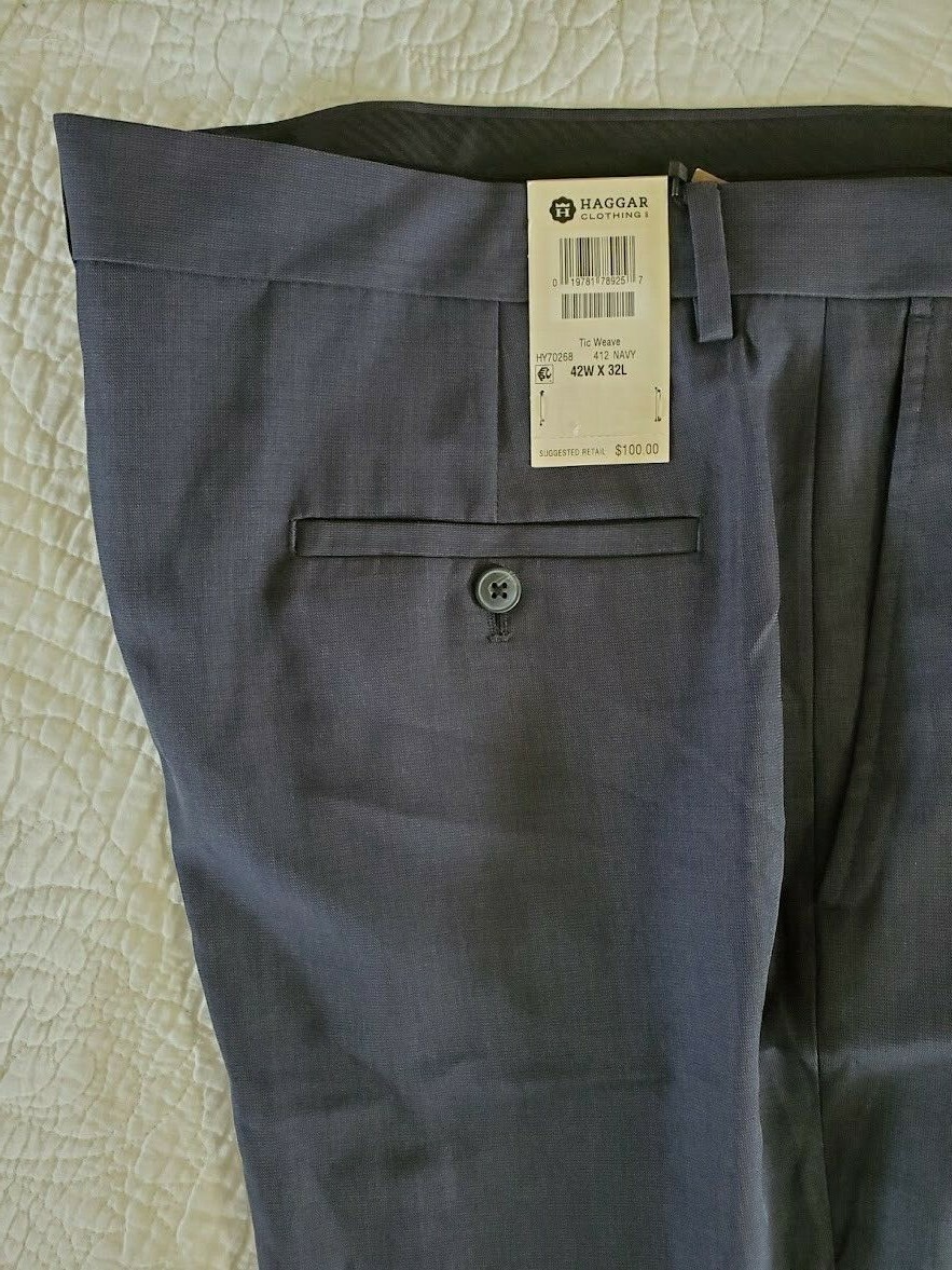 NEW Haggar Travel Performance Suit Pants Tailored Fit NEW Haggar Travel Performance Suit Pants Tailored Fit