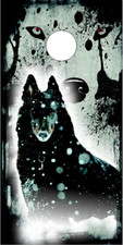 Wolf LAMINATED Cornhole Wrap Bag Toss Skin Decal