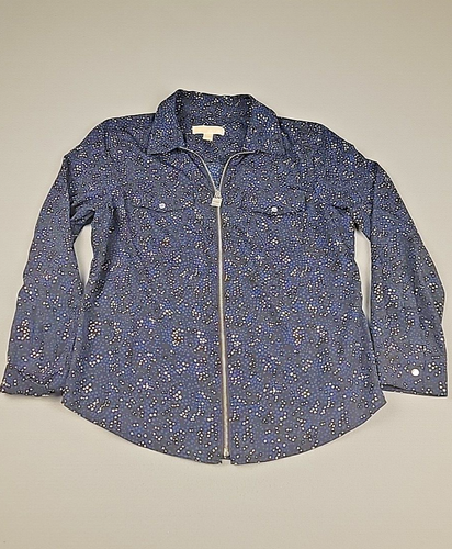 Michael Kors Zip Up Long Sleeve blue with stars size L
