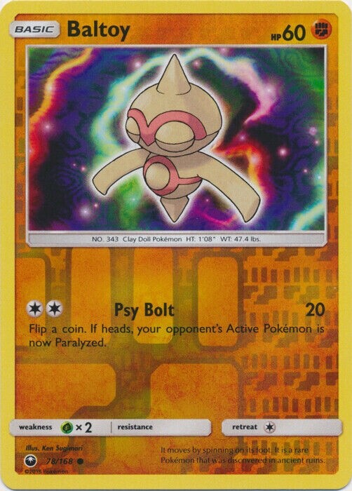 Pokemon - Baltoy - 78/168 -  Reverse Holo - Celestial Storm - NM/M