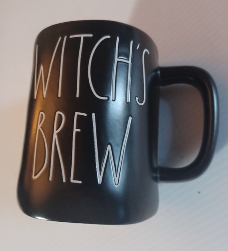 RAE DUNN "WITCH'S BREW" Coffee, Tea, Hot Cocoa Ceramic Mug Black HALLOWEEN - Picture 10 of 11
