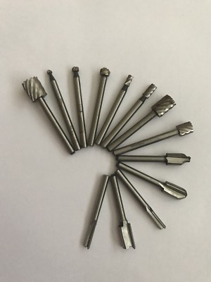 Variety Lot Of 13 Cutter Router Beading Bits Rotary Tool Can Be Used With Dremel