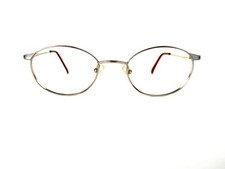 Elizabeth Arden Gold Metal Oval Glasses W Flex Temples EA PT-1-1 48 19 130