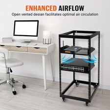 12U - 20U Server Rack Open Frame Netzwerkschrank Netzwerkgehäuse mit Rollen