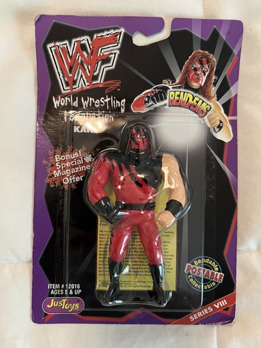 WWF Bend-Ems Kane Wrestling Figure MOC Series VIII...