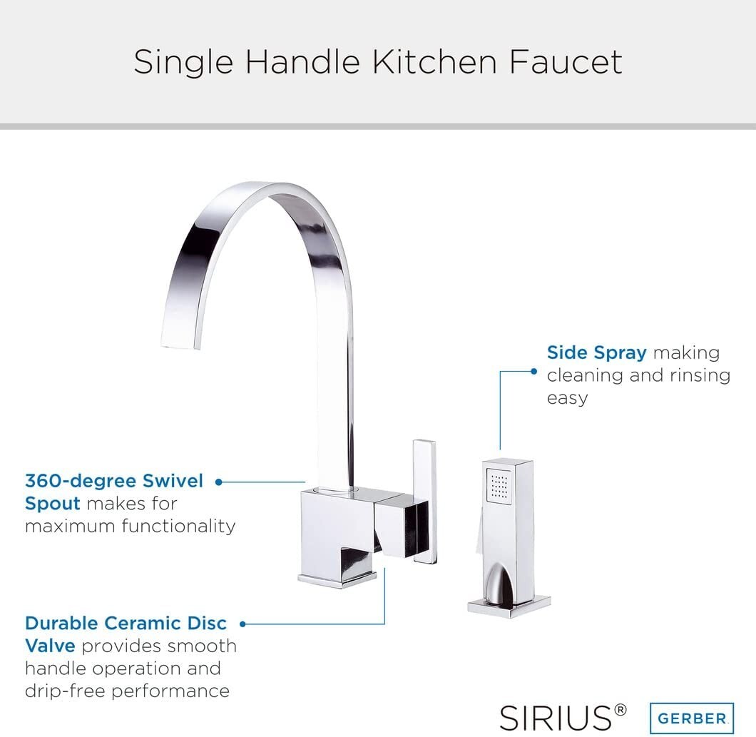 Gerber D401144 Kitchen Faucet, Chrome