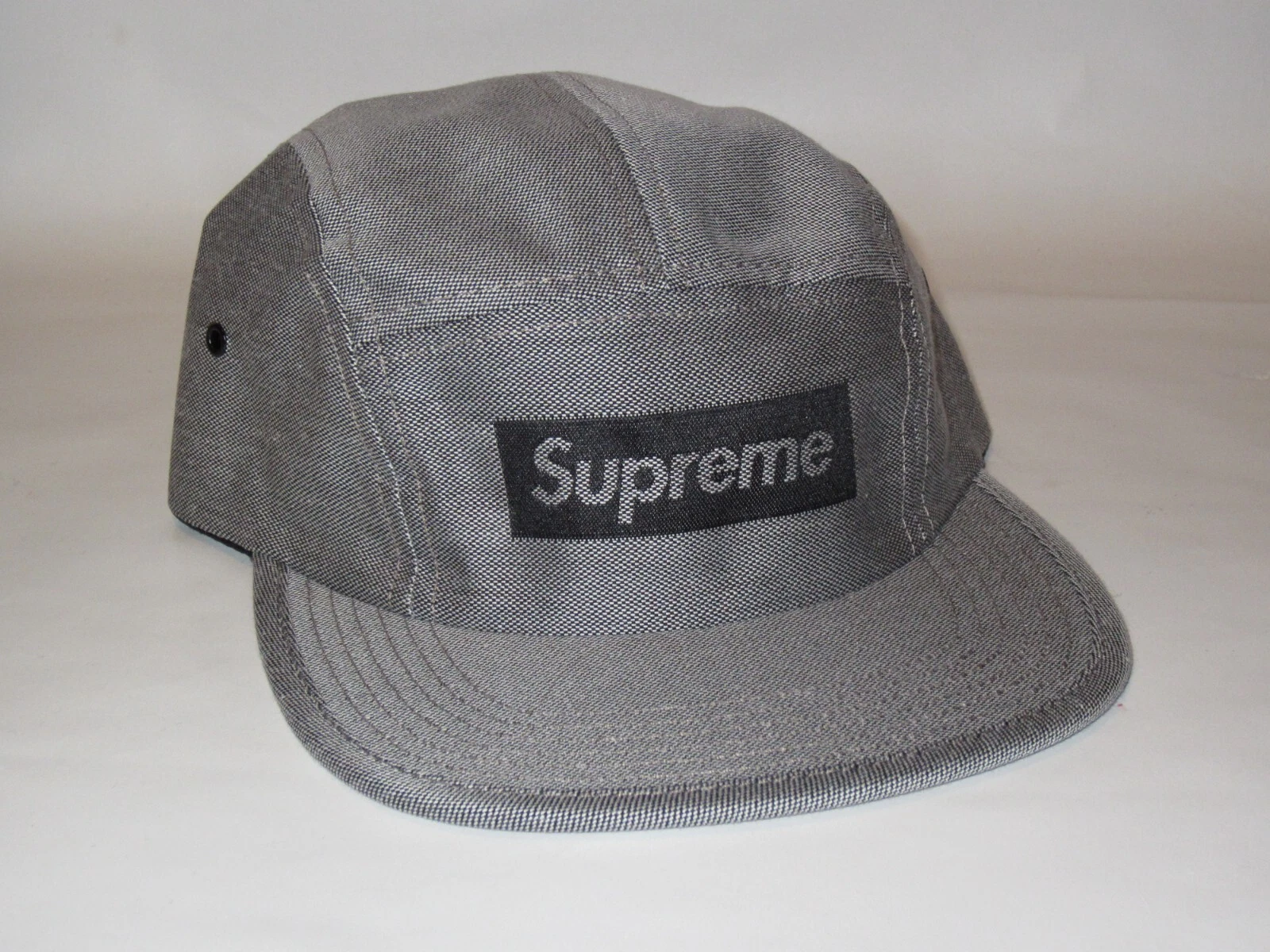 SUPREME New York Jacquard Box logo casquette de camp chapeau noir réglable NEUF ! S/S 2018