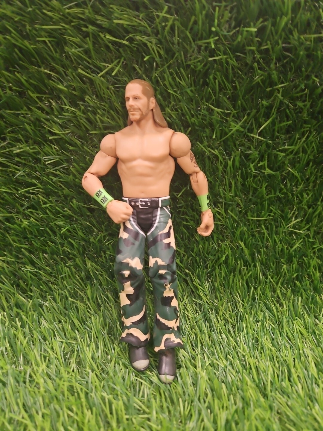 WWE Mattel Shawn Michaels Basic wrestling figure WWF Wrestler Camo DX Read