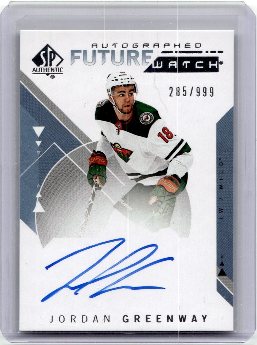 2018-19 SP Authentic Future Watch Autograph Rookie Jordan Greenway RC Auto /999