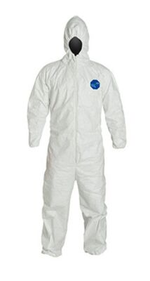 #ad Dupont TY127S Tyvek Coverall Bunny Suit Hood Elastic Wrist amp; Ankle Sizes M 3XL $8.40
