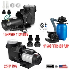1.5HP-2.5HP Swimming Pool Pump In/Above Ground w/ Strainer Filter Basket Hayward