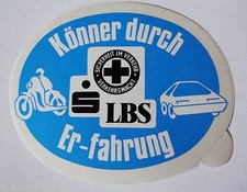 Werbe-Aufkleber Deutsche Verkehrswacht Könner durch Erfahrung Oldtimer