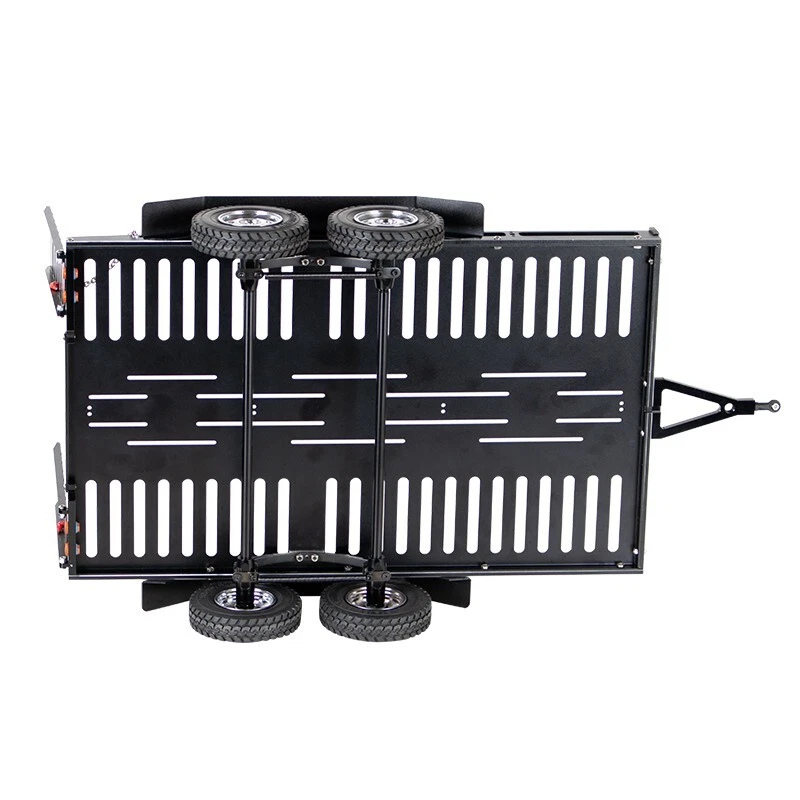 KYX Machined Alloy Flatbed Dual Axle Car Trailer Kit for 1/10 Scale RC 445*270mm - Image 4 of 4