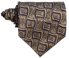 Kriziauomo Floral Geometric 100 SILK Men's Designer Tie 60" x 4"