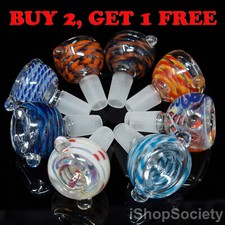 Colorful Glass Slide Bowl 14mm Water Pipe Hookah Head Piece Thick Slide Bowl