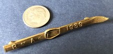 Vintage 1939 Antique Snow SKI SKIING SKIER R of A GOLD TONE Figural PIN RACERS