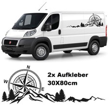 2x Dekor Aufkleber Wohnmobil Camping Wohnwagen Caravan Kompass Folienaufkleber