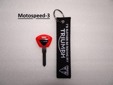 CHIAVE  TRIUMPH  ROSSA    T100  - T800  - T900   +  PORTACHIAVI  