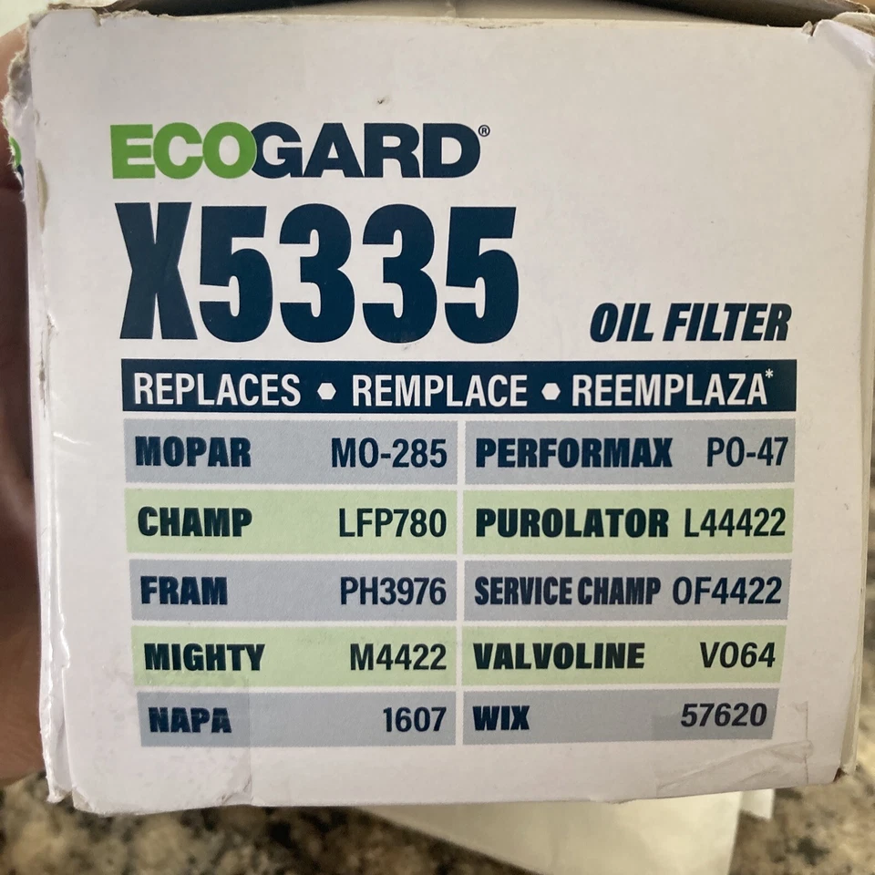 Масляный фильтр двигателя-DIESEL Ecogard X5335 Dodge Ram вращающийся дизельный - Изображение 2 из 4