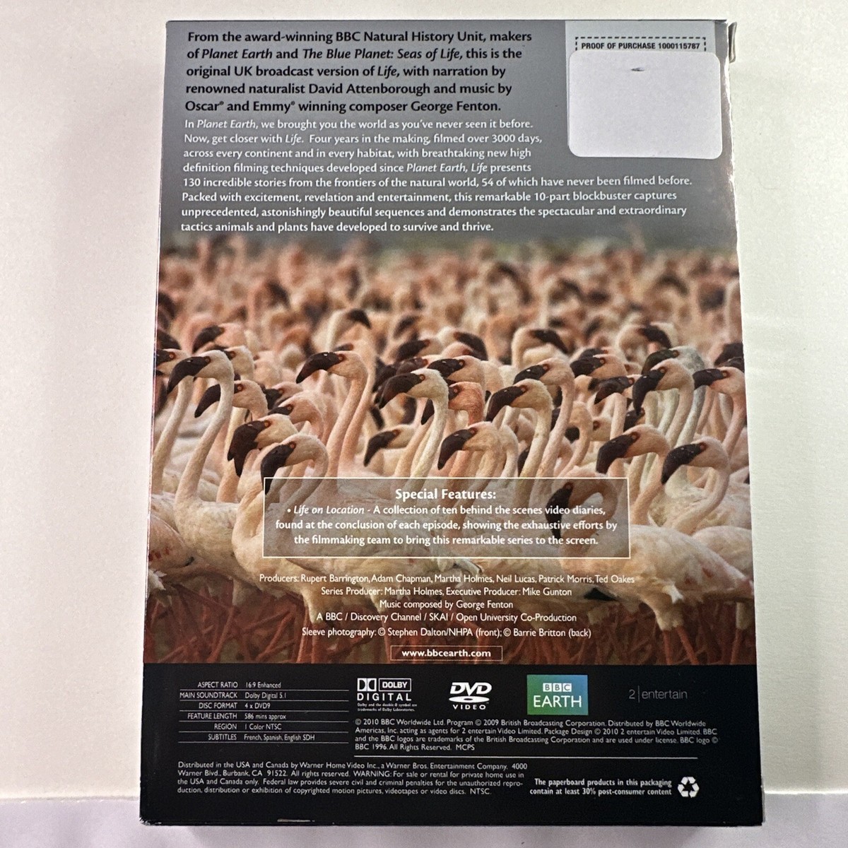 LIFE DAVID ATTENBOROUGH Complete BBC Earth Series DVD **BRAND NEW