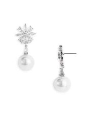 AQUA Imitation Pearl Drop Statement Earrings