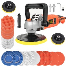 1580W Car Polisher Buffer Sander 980W Variable Speed Wax Machine Sponge Pads Kit