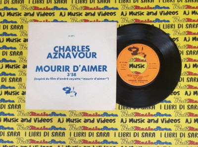 LP 45 7''CHARLES AZNAVOUR Mourir d'aimer france BARCLAY BLY 61 409
