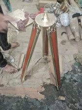 Tripod Nautical LARGE Vintage Theater Stage Industrial Nautical Tripod Stand