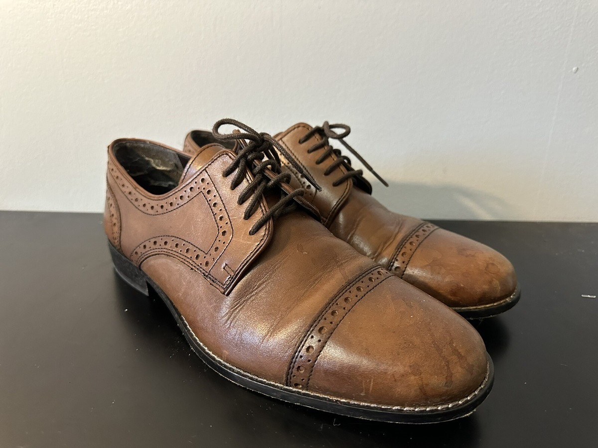 Nunn Bush brown leather cap toe dress shoes oxfords mens  display picture 2