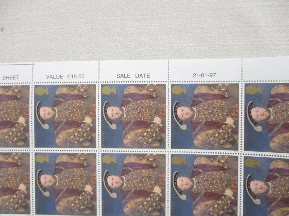 2 SHEETS 1997 BRITISH STAMPS HENRY VIII ~ MINT - Image 4 of 4