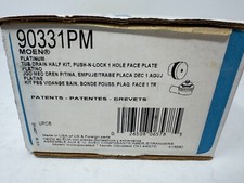 NEW Moen Tub/Shower Drain Covers Push-N-Lock Trim Kit USA Platinum 90331PM