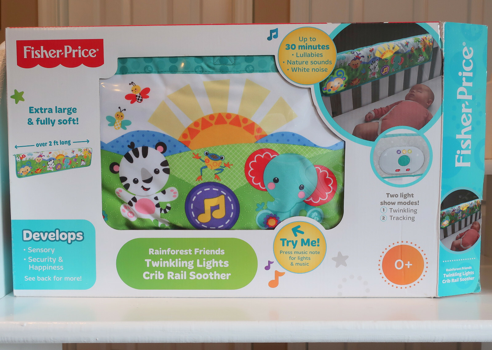 fisher price rainforest crib rail soother