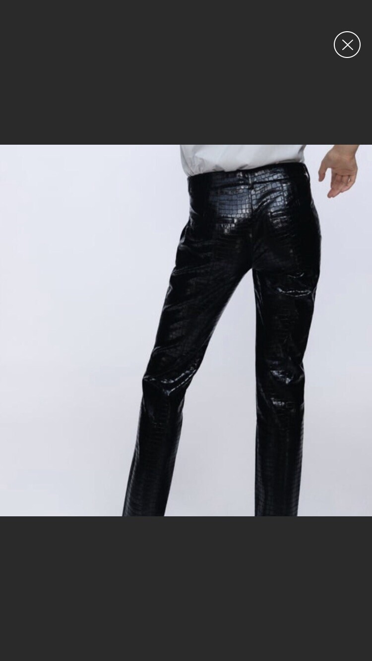 Zara Faux Leather Pants image 5
