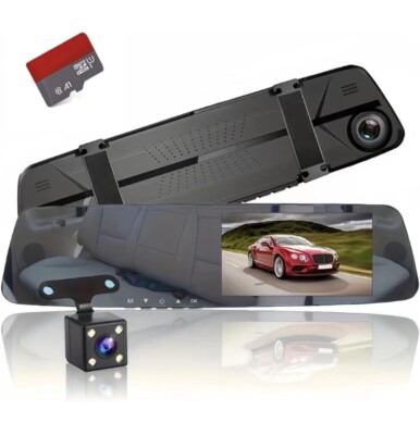Spiegel Dashcam 4,5 Zoll Bildschirm Full HD 1080P, Weitwinkel Frontkamera